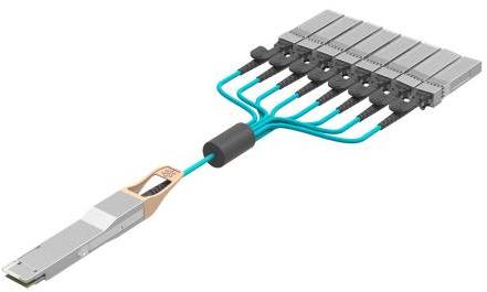 400Gbase-Sr8 400G Qsfp-Dd To 8 X sfp56 Om4 Multimode Aoc Cable (Active Optical Cable )