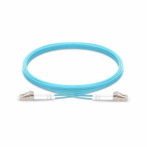 Lc PC Lc PC Multimode Om3 Duplex OFNP Plenum 2Mm Aqua Color Optical Fiber Premium Quality PatchCable
