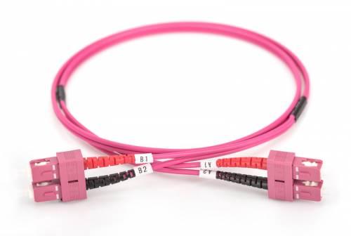 Sc Sc Multimode Om4 Duplex Ofnp Plenum 2mm Optical Fiber Patch Cable