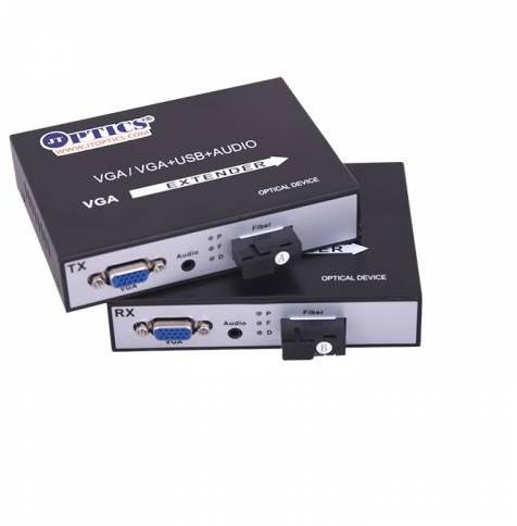 VGA Video Transmitter and Receiver Over Single Mode Optical Fiber Upto 10Km, Single Fiber, SM 1080p