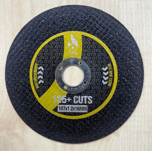 OTO Cutting Wheel 107X1.2X16H Black, For Steel, Stainless Steel, Metal