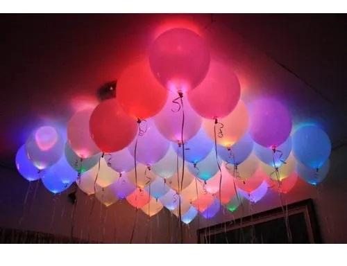 Oval Shape Latex Party LED Balloons