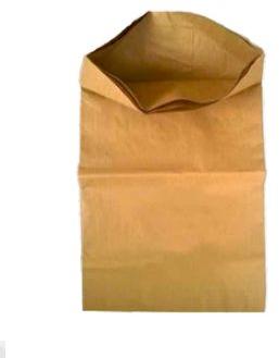 Brown Bottom Pasted Open Mouth Paper Bag, For Food Packaging, Zipper Style : Non Zipper