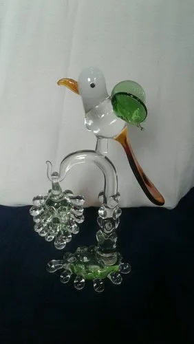 Glass Parrot Statue, For Decoration, Packaging Type : Box