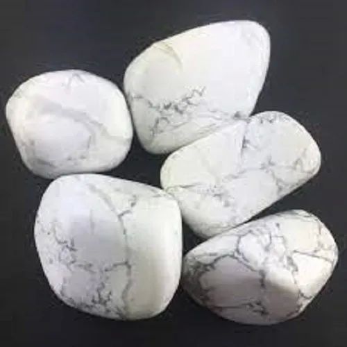 Marka Jewelry Polished Howlite Tumble Stone, Size : Customised