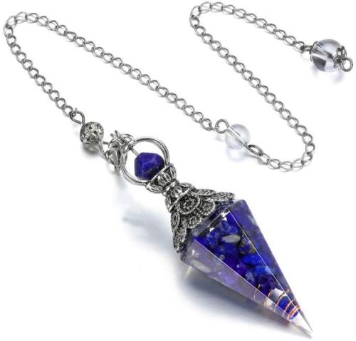 Blue Polished Lapis Lazuli Gemstone Pendulum, For Jewellery, Feature : Healing, Serenity, Peace