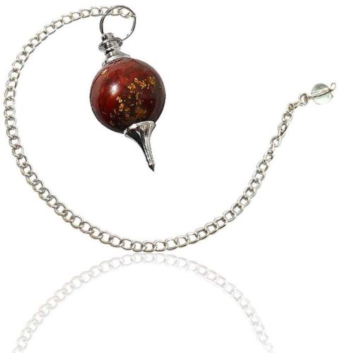 Polished Red Jasper Gemstone Pendulum, For Jewellery, Occasion : Love, Gift, Friendship