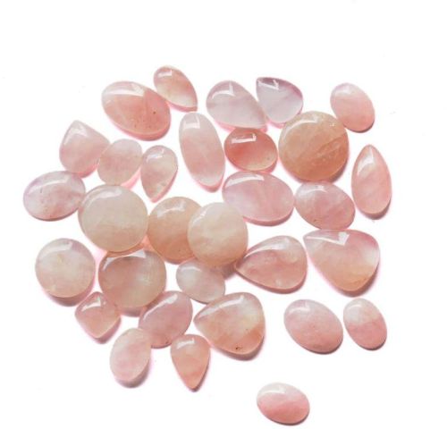 Polished Rose Quartz Cabochon, For Bracelet, Earring, Necklace, Feature : Healing, Serenity, Peace