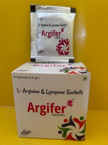 L-arginine , Lycopene Sachets, Packaging Size : 20*5 GR