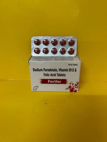 SODIUM FEREDETATE 231 MG , Cyanocobal Min 1.5mg &folic Acid Ferifer Tablets