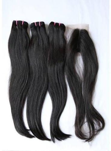 Black Alis Single Drawn Straight Hair, For Personal, Length : 15-25Inch