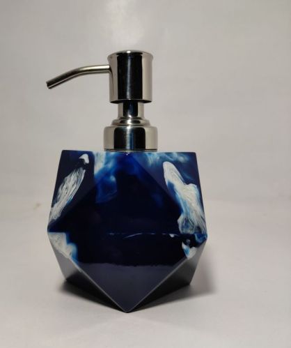 Blue 260ml Resin Soap Dispenser, For Home, Feature : Attractive Look