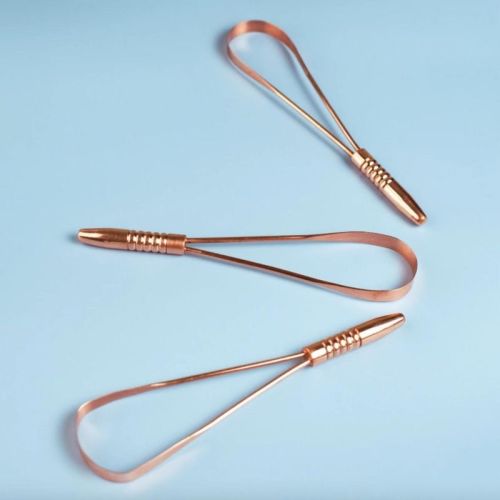 King Polished Pure Copper Tongue Cleaner, Size : 6 Inch