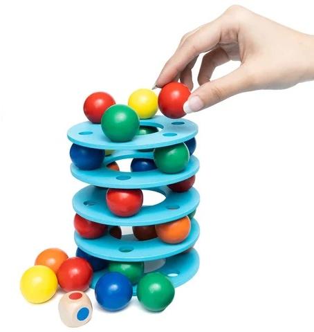 Multicolor Rainbow Balls Tower Kids Toy