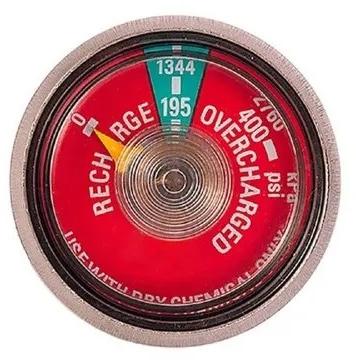 Red Mild Steel Fire Extinguisher Gauge, For Pressure Checking