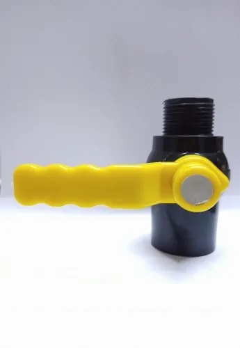 PVC Solid Seal Ball Valve, Color : Black Yellow