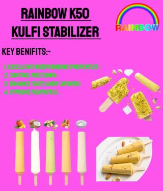 White Rainbow K50 Kulfi Stabilizer, For Industries, Feature : Creamy Texture