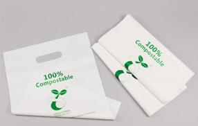 Rectangular PBAT + PLA Compostable D Cut Bags, For Packaging, Technics : Machine Made