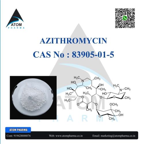 Atom Pharma AZITHROMYCIN API, Packaging Size : 25kg
