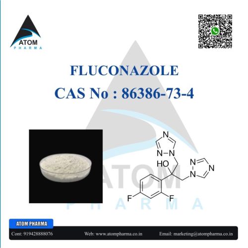 Atom Pharma POWDER FLUCONAZOLE API, Packaging Size : 25kg