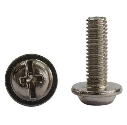 Mild Steel Pan Head Combination Screw, Size : M10