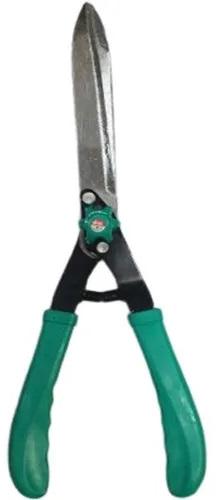 Carbon Steel Hedge Shears, For Cutting Plants, Color : Green Sliver