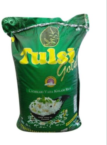 Tulsi Gold Lachkari Vada Kolam Rice, For Cooking, Food, Human Consumption, Packaging Type : Plastic Bags