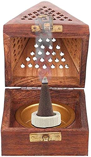 Carved Polished Wooden Dhoop Stand, Size : Standard