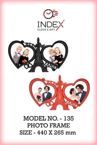 135 Heart Shape Photo Frame, For Wedding Gallery, Home Purpose, Shop Display, Shopping Malls, Pattern : Plain