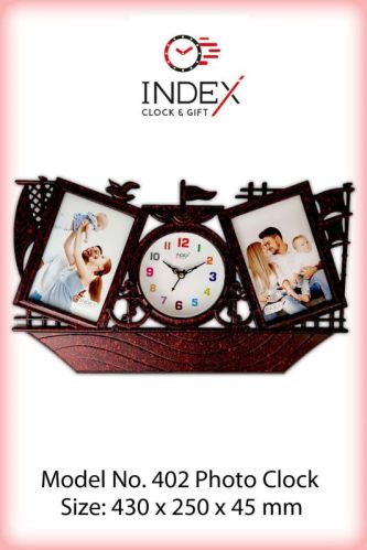 Polished Plastic 402 Fancy Photo Clock, For Wedding Gallery, Home Purpose, Shop Display, Advertising, Shopping Malls