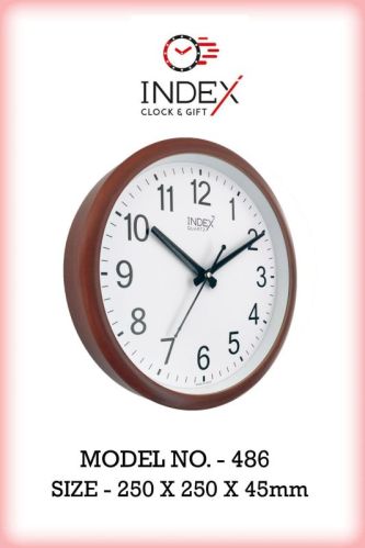 Round 486 Fancy Brown Wall Clock, For Home, Office, Decoration, Display Type : Analog