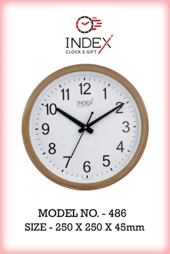 Round Plastic 486 Fancy Wall Clock, For Home, Office, Decoration, Display Type : Analog