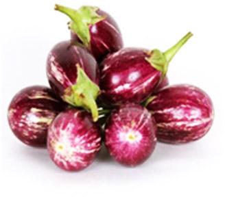 Organic Fresh Brinjal Striped, For Human Consumption, Cooking, Certification : FSSAI Certified