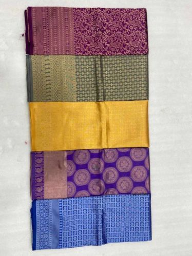 Traditional Kanchipuram Pure Jari Weaving Saree, Feature : Anti-Wrinkle, Dry Cleaning, Easy Wash, Shrink-Resistant