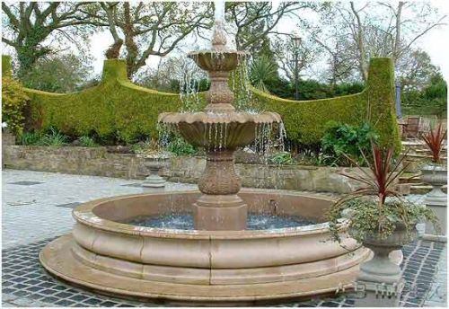 Polished Stone Fountain, For Garden, Outdoor