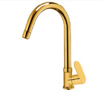 Golden Metal PVD Gold Swan Neck, For Bathroom, Kitchen, Feature : Durable, Fine Finished, Rust Proof