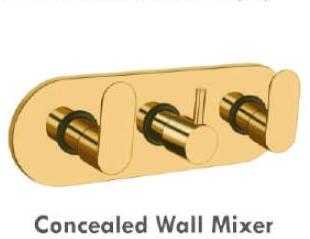 PVD Gold Concealed Wall Mixer, For Bathroom Fittings, Feature : Scratch Proof, High Quality, Fine Finished