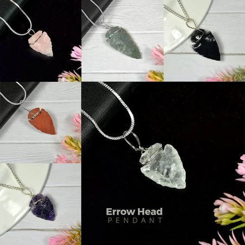 Gemstone Stone Arrowhead Pendant, Occasion : Casual Wear