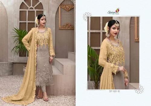 Designer Pakistani Georgette Suit, Occasion : Party Wear