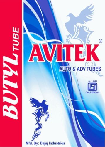 AVITEK Rubber 2&3 Wheeler Butyl Tube, For Automotive Use, Tyre Use, Color : Black