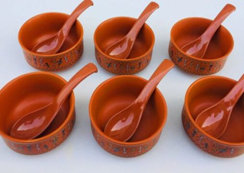 Printed Ceramic Soup Bowl Set, Feature : Fine Finished, Heat Resistant
