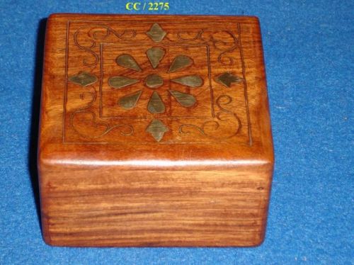 4x4x2.25 Sheesham Wood Storage Box
