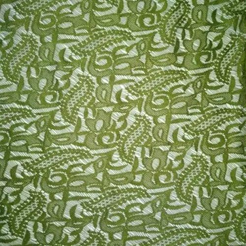 Green Polyester Printed Fabric, For Textile Industry, Width : 44-45 Inch