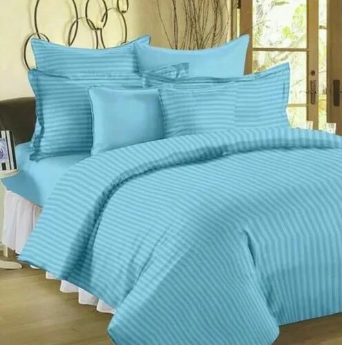 Satin Stripe Duvet Cover, Pattern : Plain