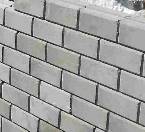 Rectangular Cement Unpolished Interlocking Bricks, For Partition Walls, Color : Gray