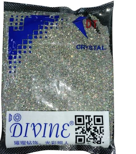 Glass Hot Fix Rhinestone, Color : Silver