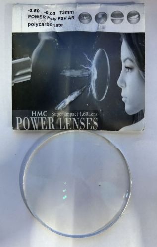 Transparent Round Polycarbonate HMC Green Coating Lens, For Eye Spectacles, Size : Standard