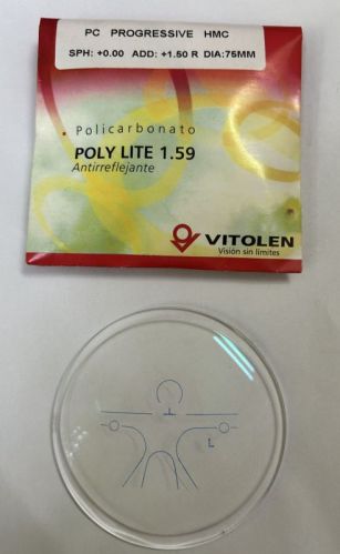 Transparent Round Plain Polished Polycarbonate HMC Progressive Lenses, For Eye Spectacles, Size : 75 Mm