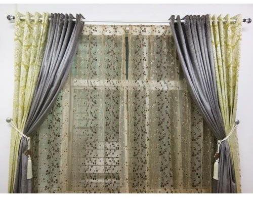 Multicolor Designer Main & Sheer Curtain, For Living Room Use, Feature : Anti Bacterial