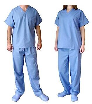 Plain Cotton Patient Suit, Sleeve Style : Half Sleeves